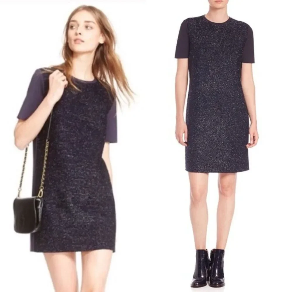 NWT. Tory Burch Metallic shift Dress . SZ XS